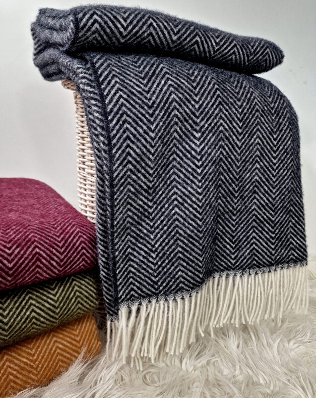 Wolldecken und Wollplaids