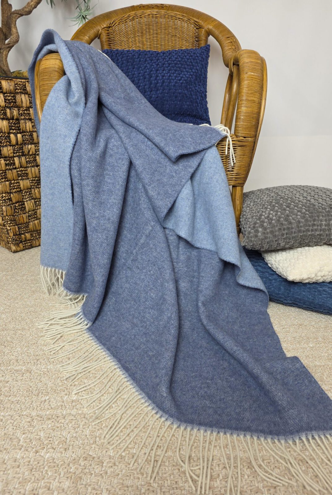 Wolldecken und Wollplaids