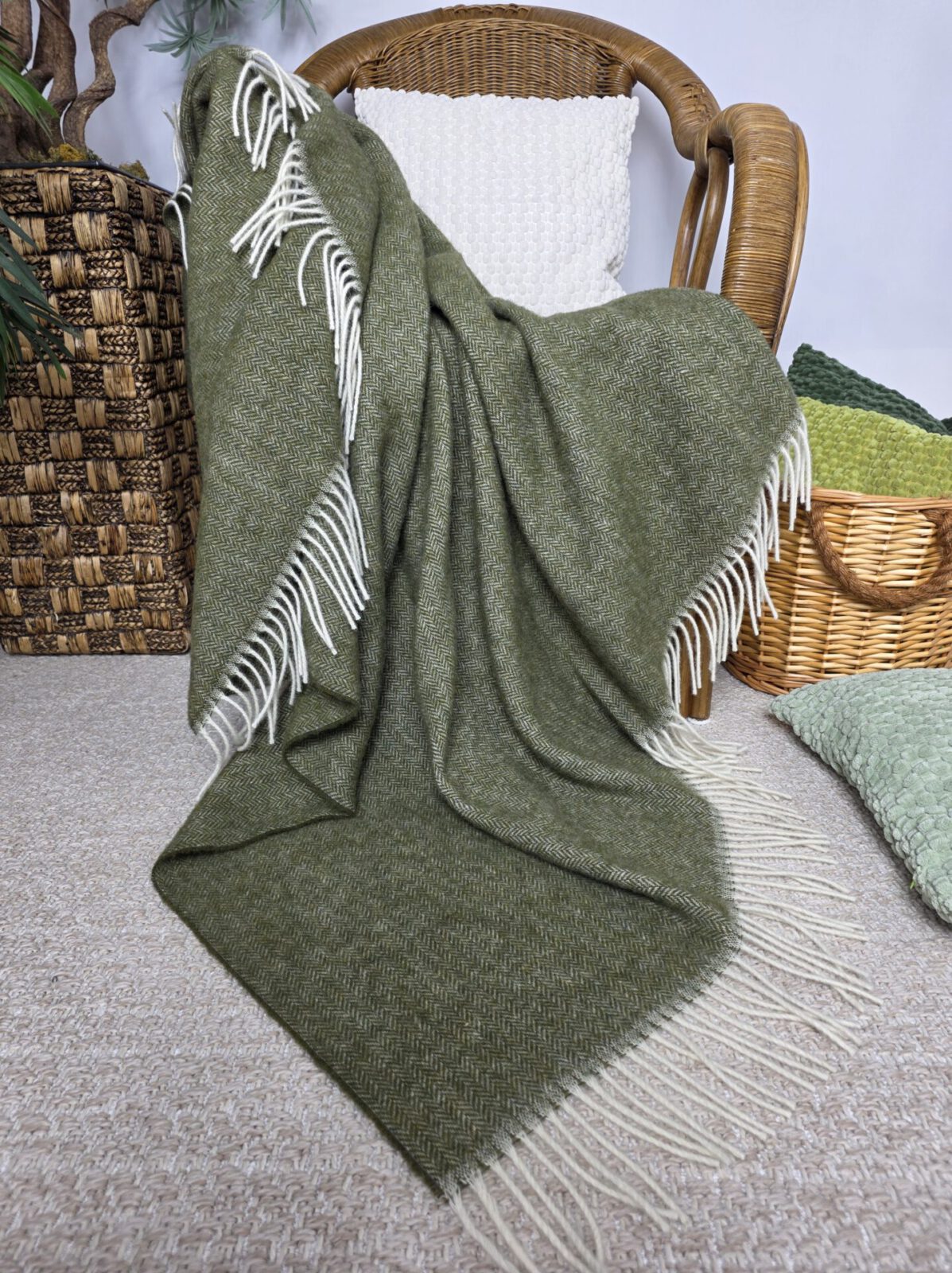 Wolldecken und Wollplaids