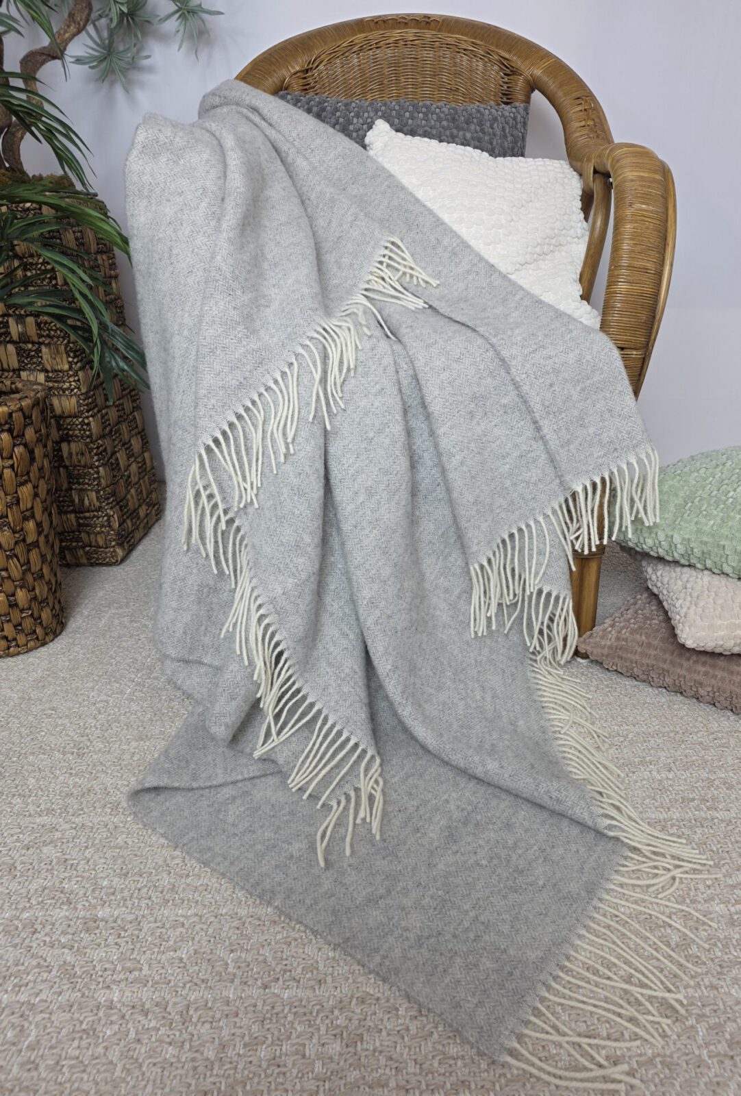 Wolldecken und Wollplaids