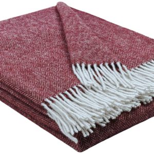 Wollplaid & Wolldecke "Tirol A" rot