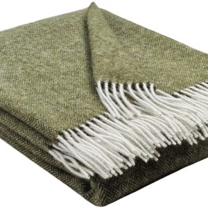 Wollplaid & Wolldecke "Tirol A" olive