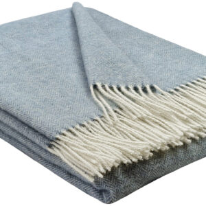 Wollplaid & Wolldecke "Tirol" hellblau
