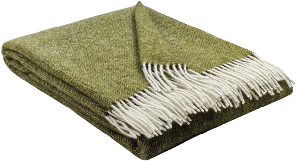 Wollplaid & Wolldecke "Tirol" olive