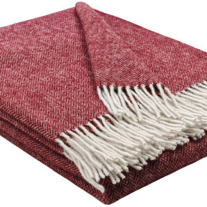 Wollplaid & Wolldecke "Tirol" rot
