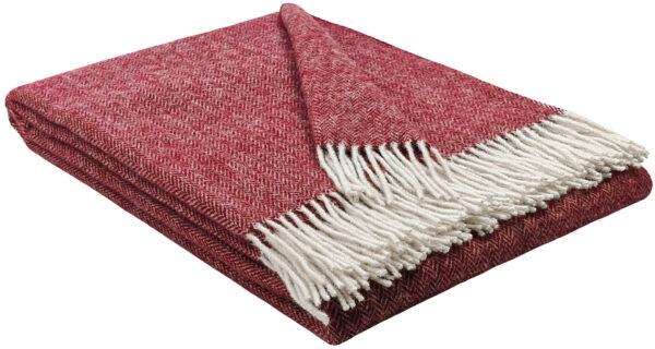 Wollplaid & Wolldecke "Tirol" rot
