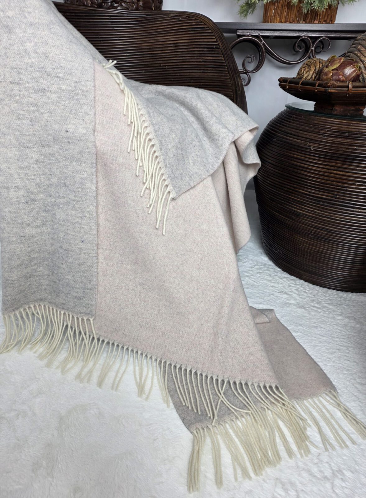 Wolldecken und Wollplaids