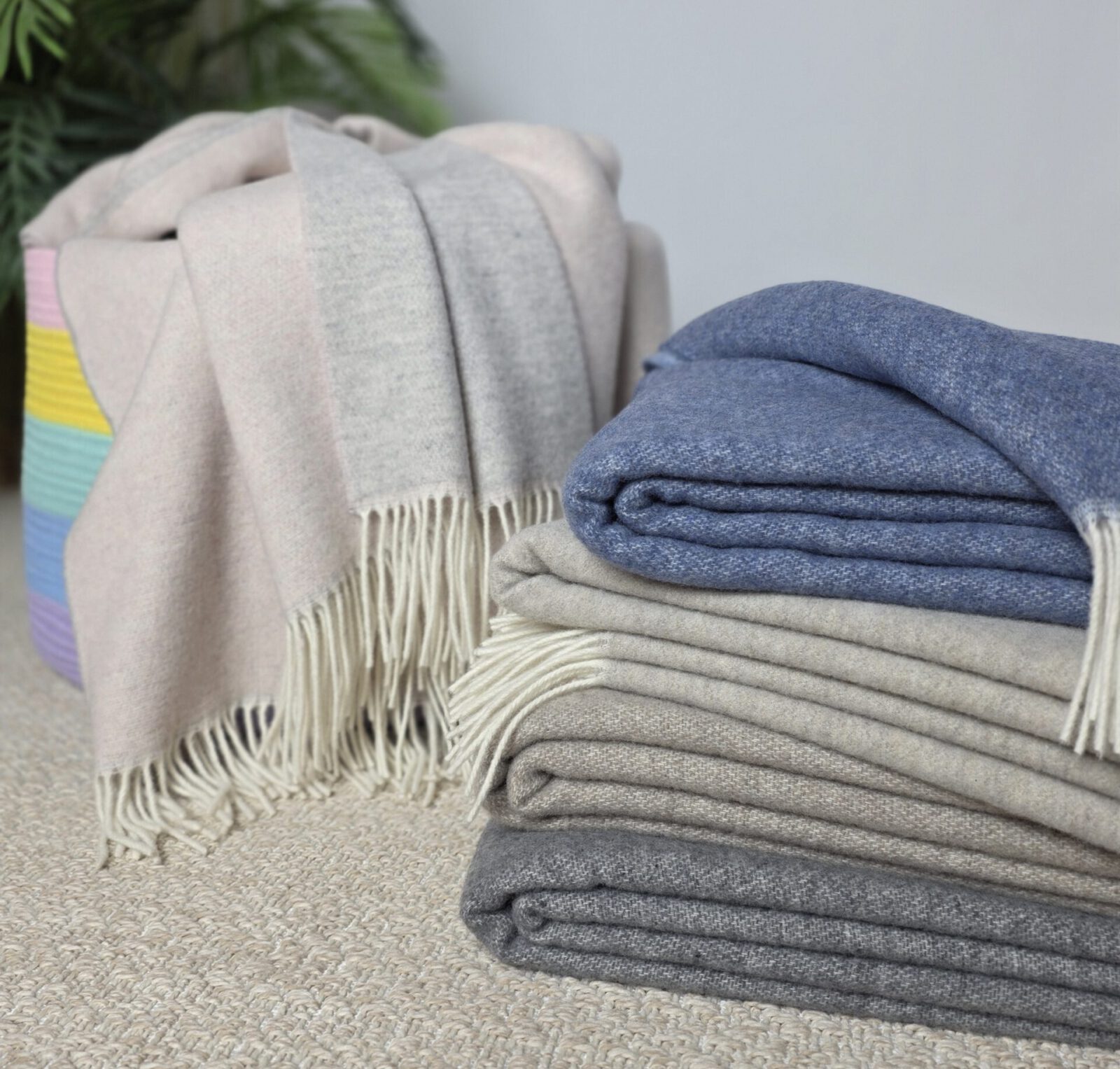 Wolldecken und Wollplaids