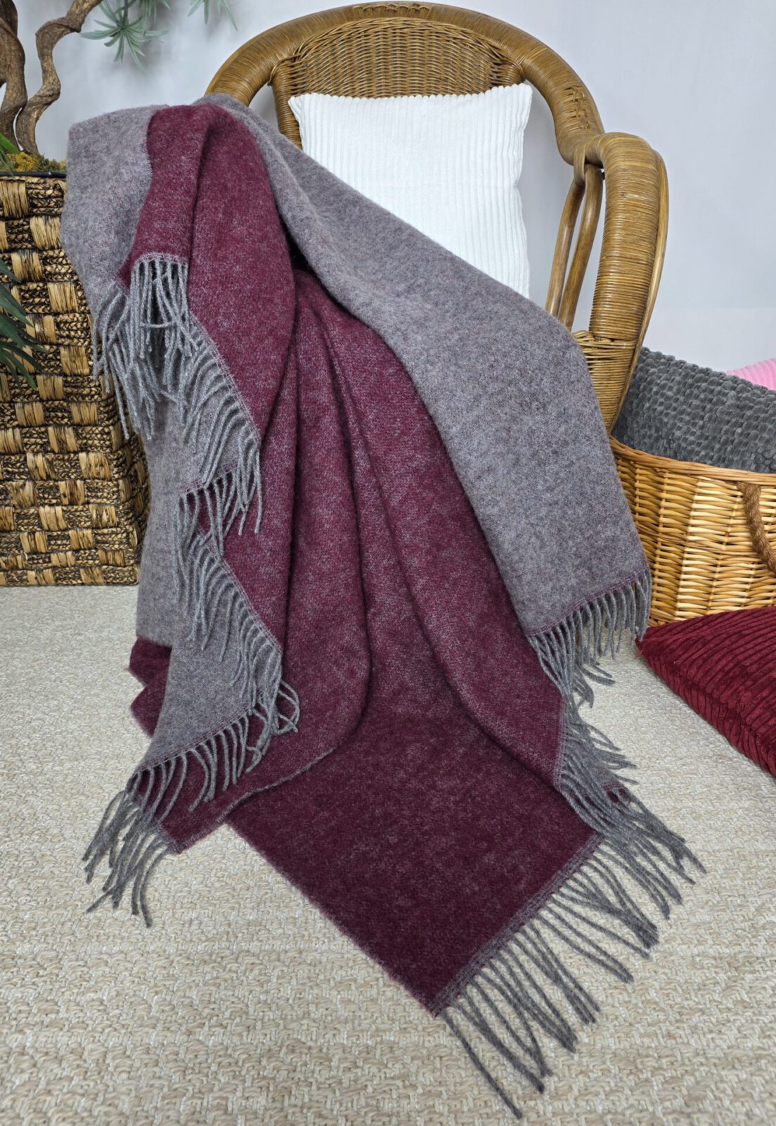 Wolldecken und Wollplaids