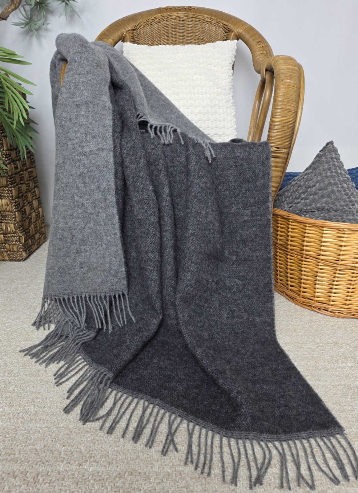 Wolldecken und Wollplaids