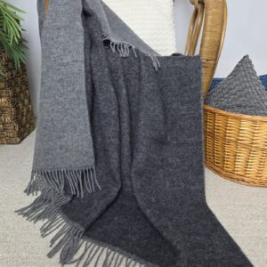 Alternative view of Wollplaid & Wolldecke "Tirol DF" grau-dunkelgrau