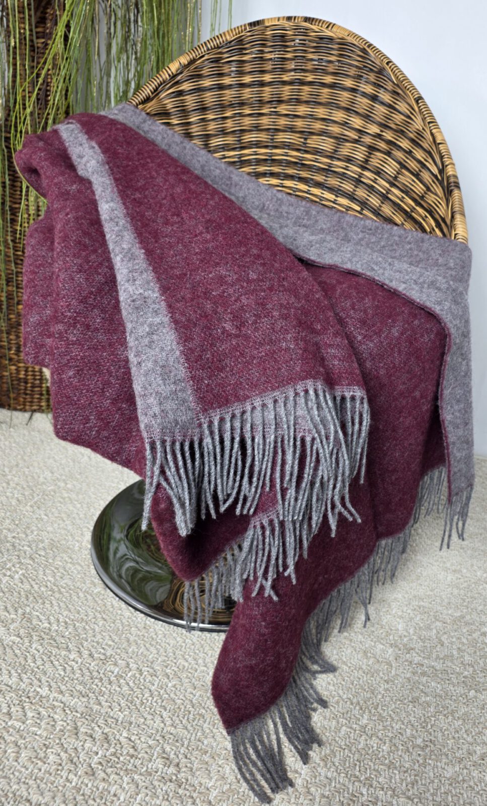 Wolldecken und Wollplaids