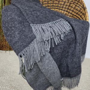 Alternative view of Wollplaid & Wolldecke "Tirol DF" grau-dunkelgrau