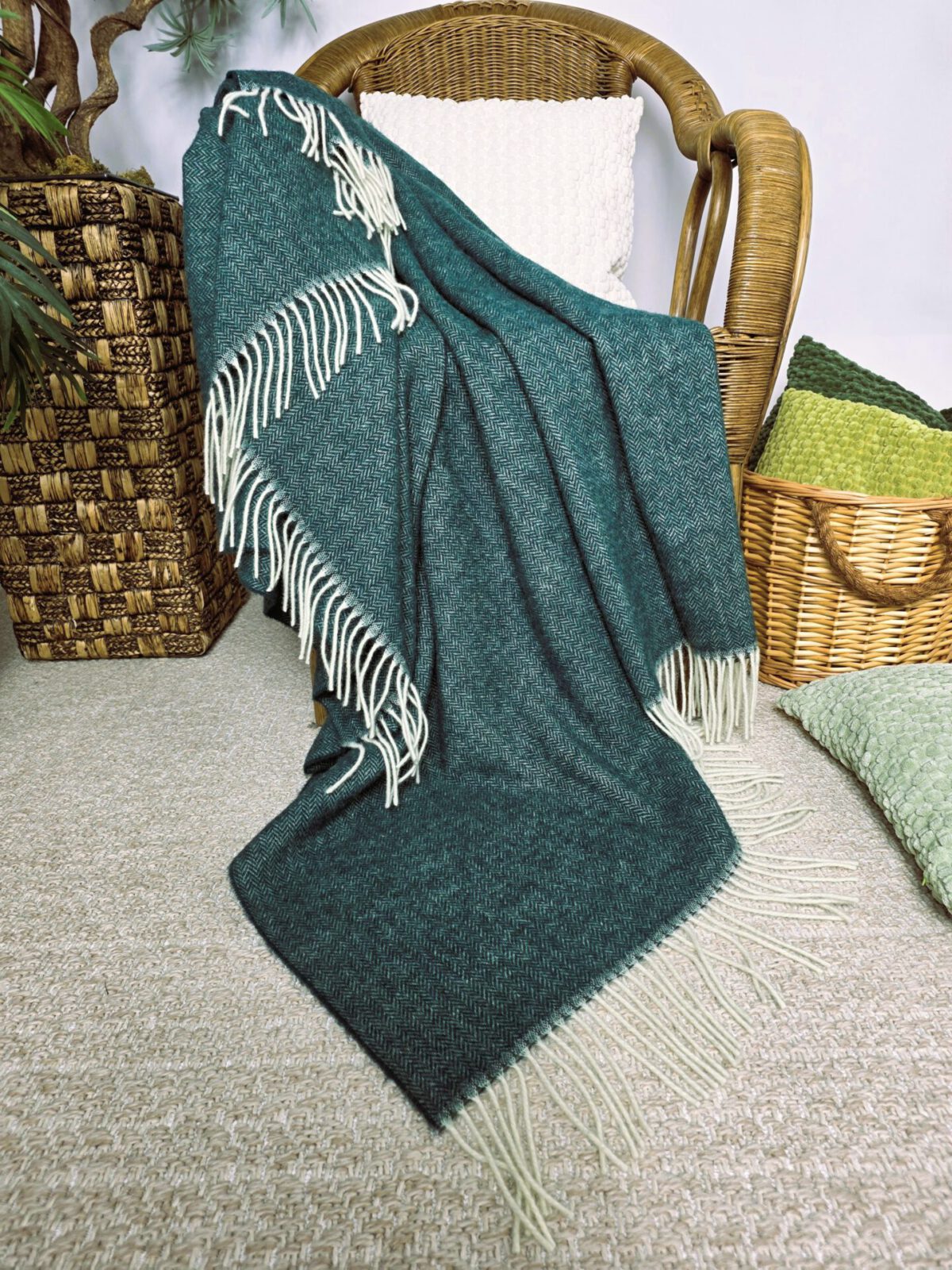 Wolldecken und Wollplaids