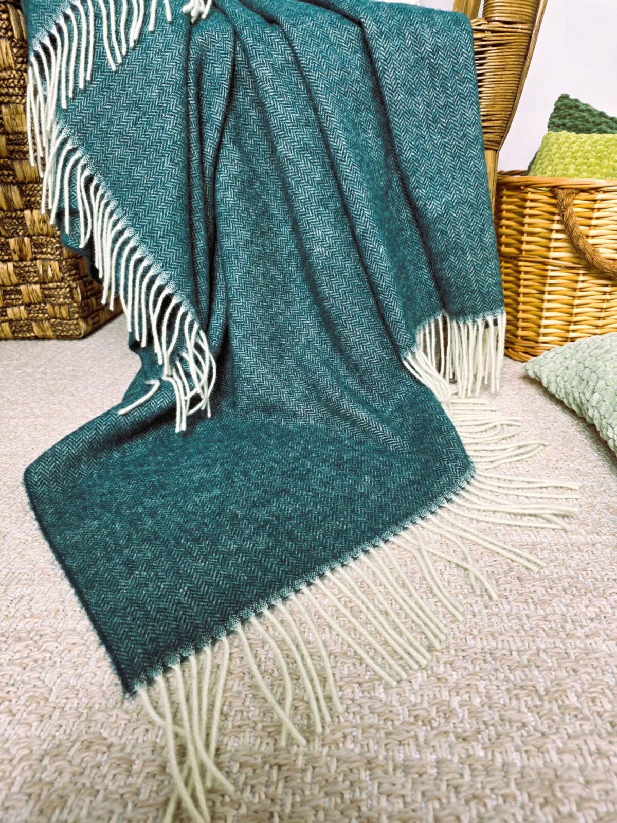 Wolldecken und Wollplaids