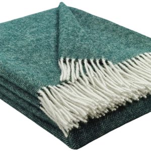 Wollplaid & Wolldecke "Tirol A" grün