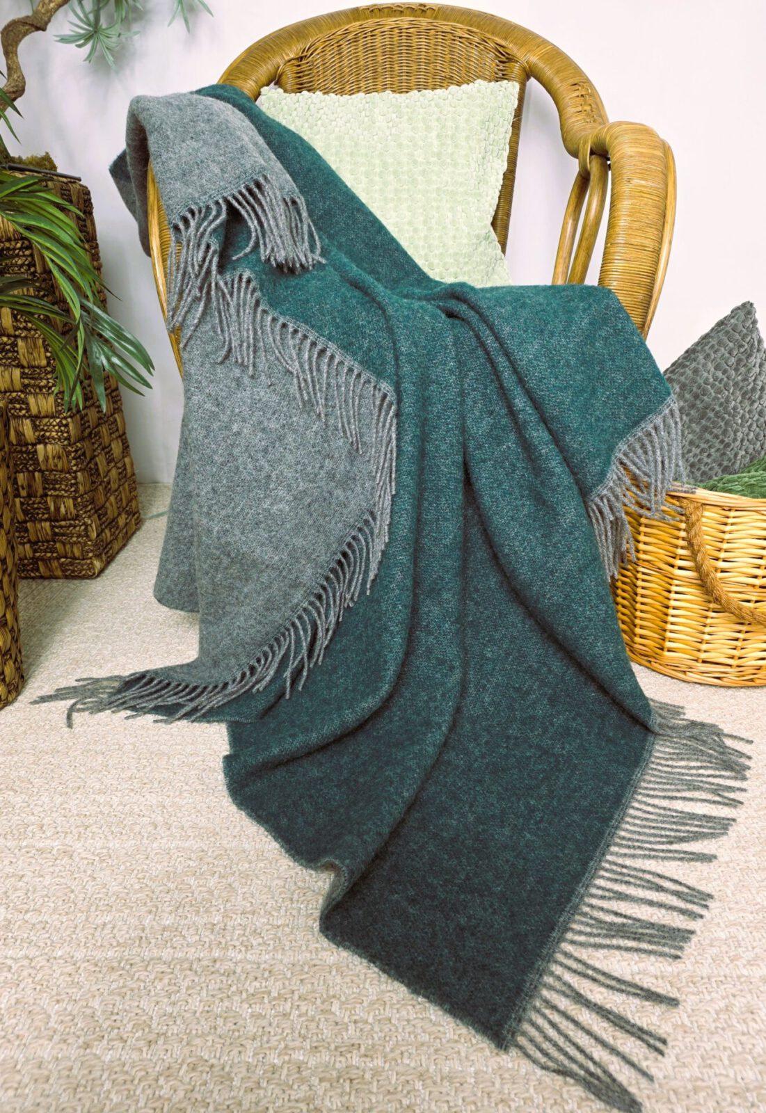 Wolldecken und Wollplaids