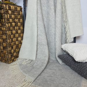 Alternative view of Wollplaid & Wolldecke "Tirol DF" weiß-hellgrau