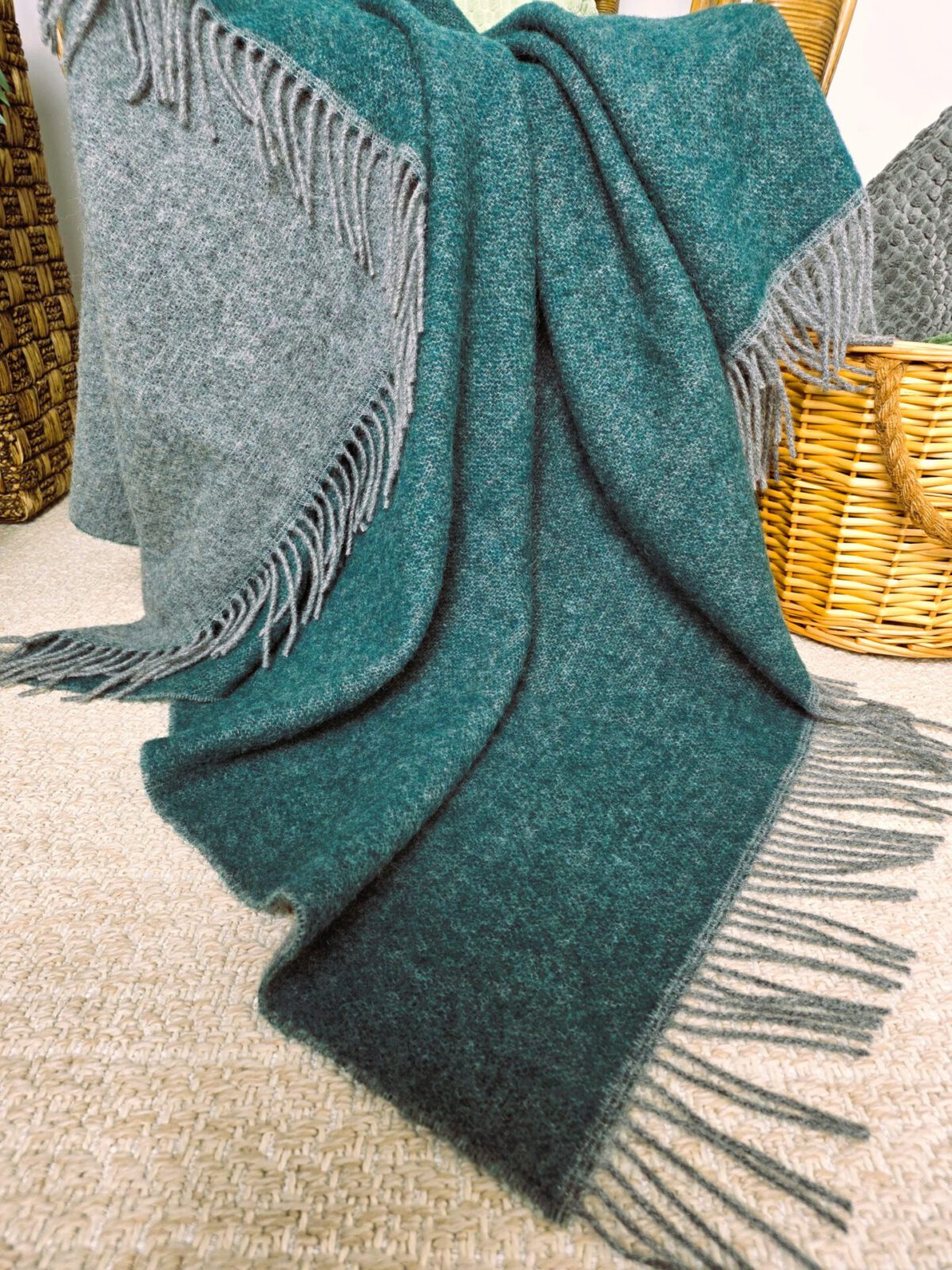 Wolldecken und Wollplaids