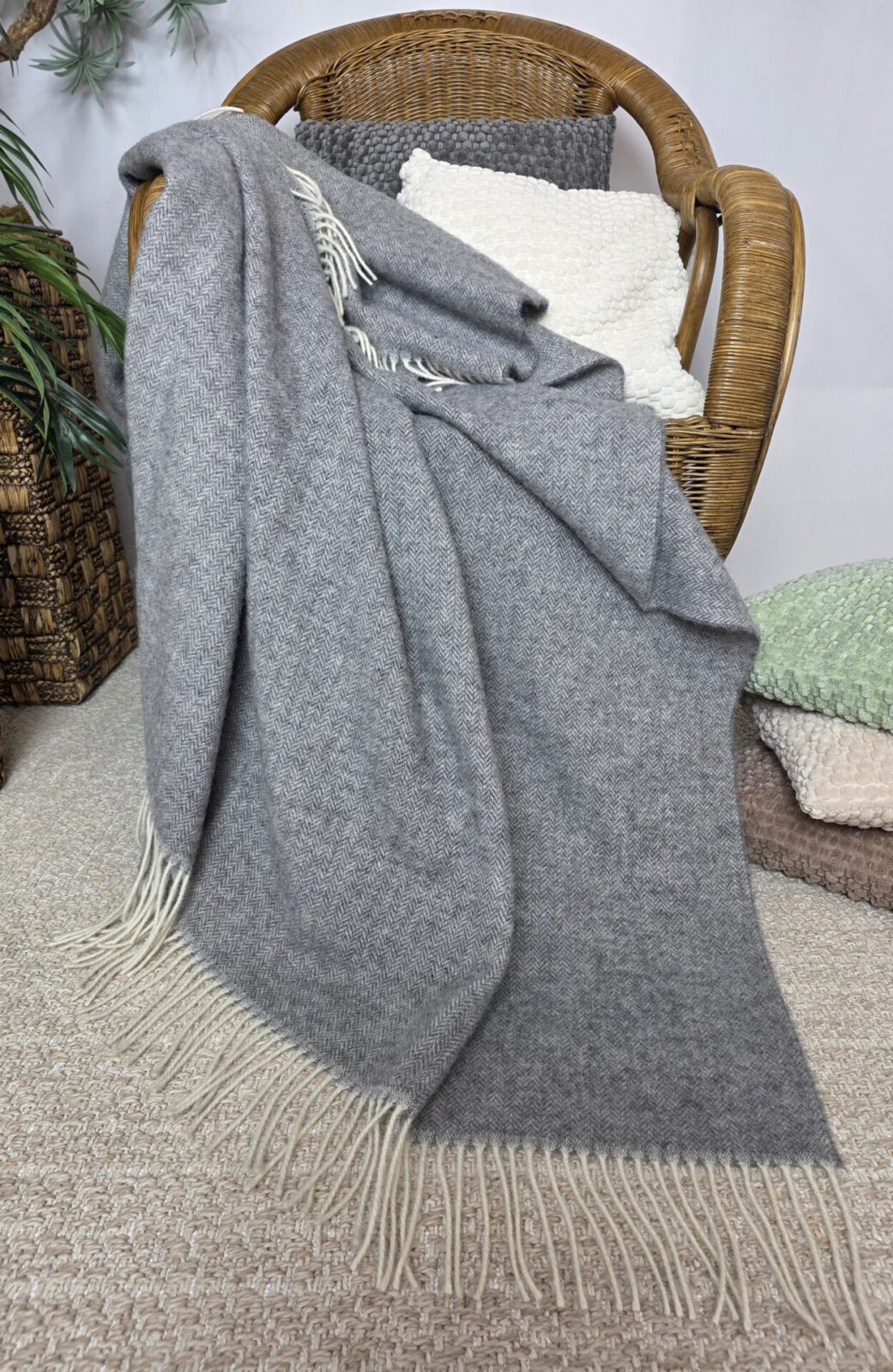 Wolldecken und Wollplaids