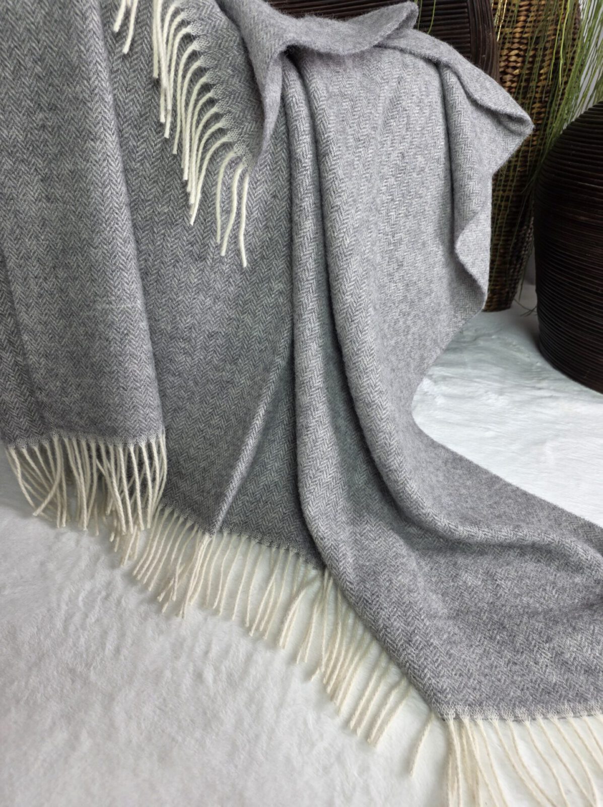 Wolldecken und Wollplaids