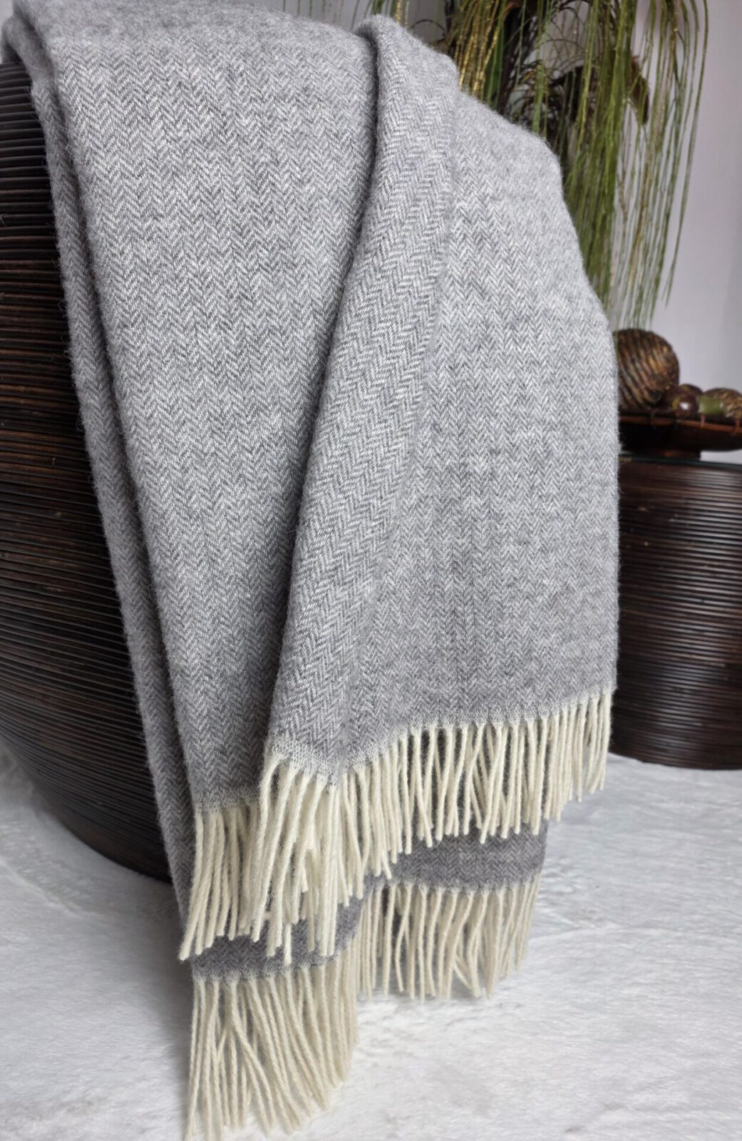 Wolldecken und Wollplaids