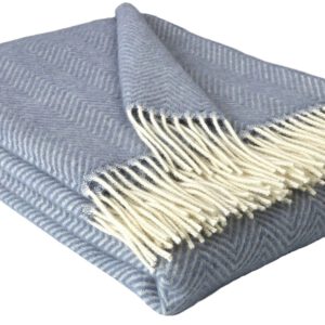 Wollplaid & Wolldecke "Tirol M" hellblau