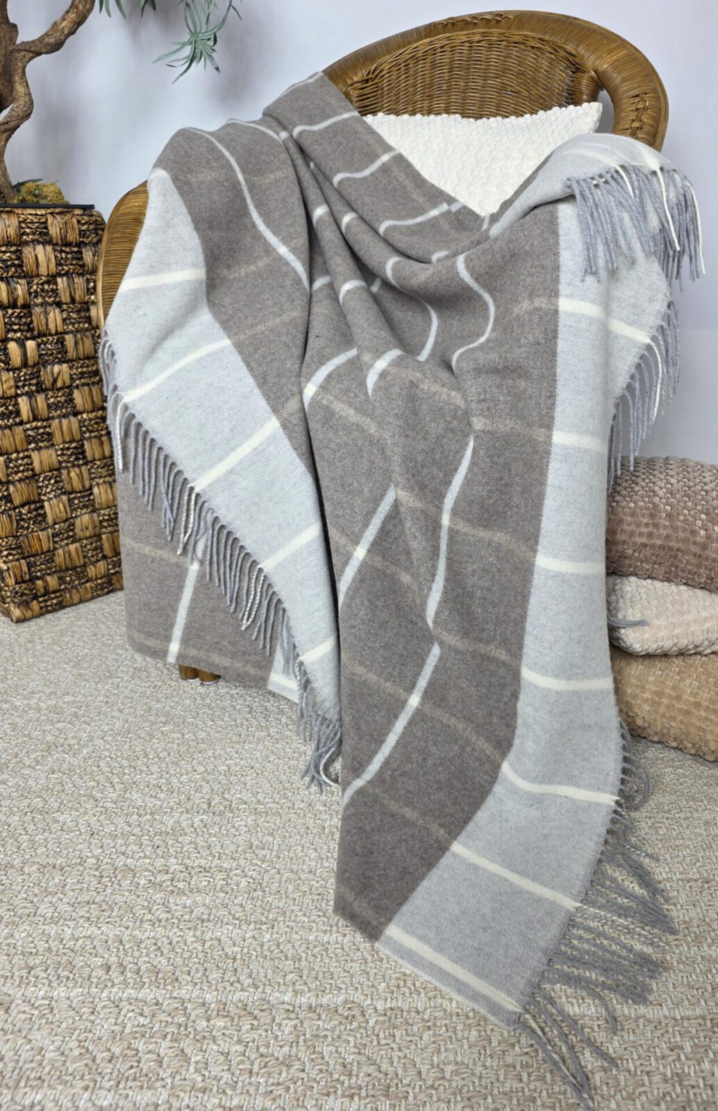 Wolldecken und Wollplaids