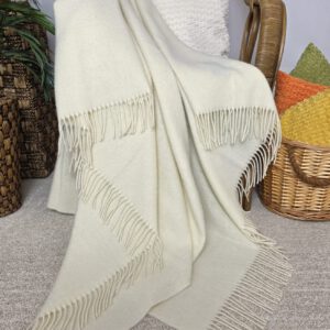 Alternative view of Wollplaid & Wolldecke "Tirol A" cremeweiß/elfenbein