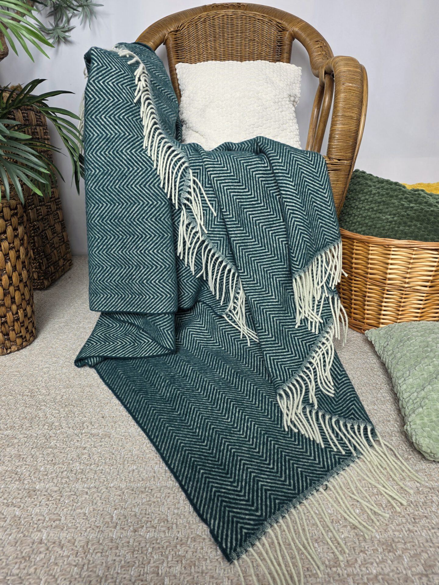 Wollplaid & Wolldecke "Tirol M" grün – Bild 2