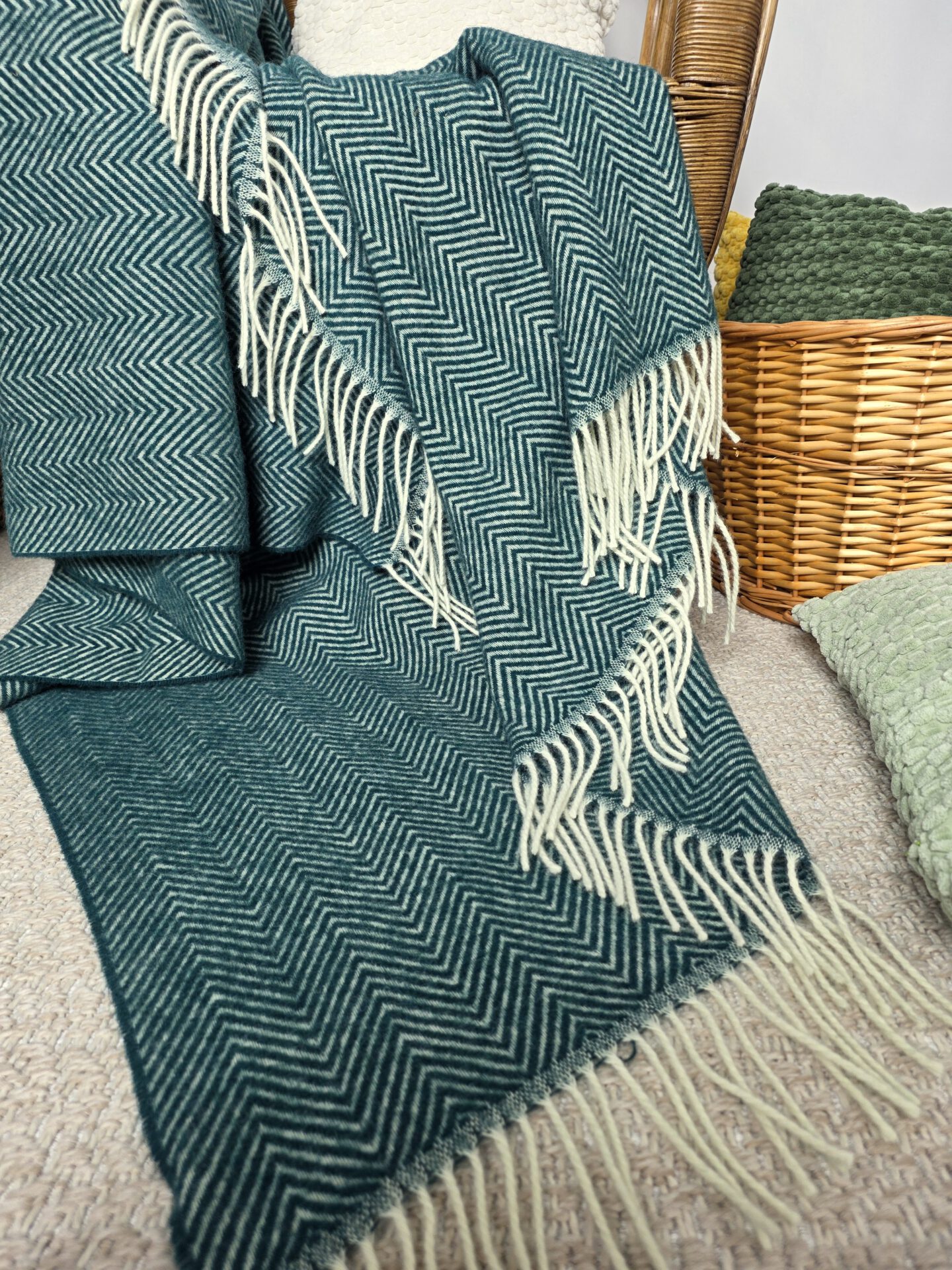 Wollplaid & Wolldecke "Tirol M" grün – Bild 3