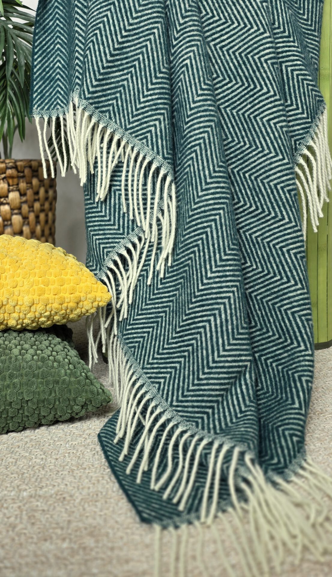 Wollplaid & Wolldecke "Tirol M" grün – Bild 4