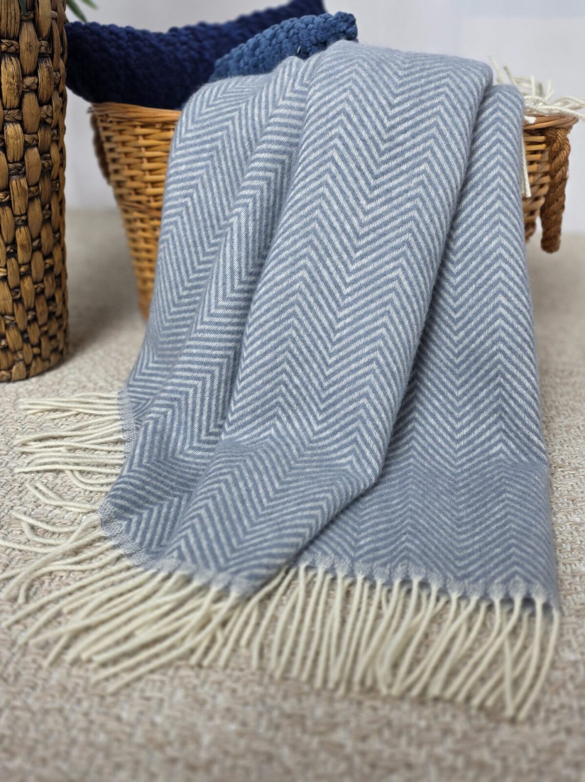 Wolldecken und Wollplaids