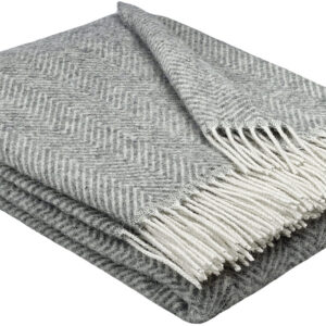 Wollplaid & Wolldecke "Tirol-M" grau