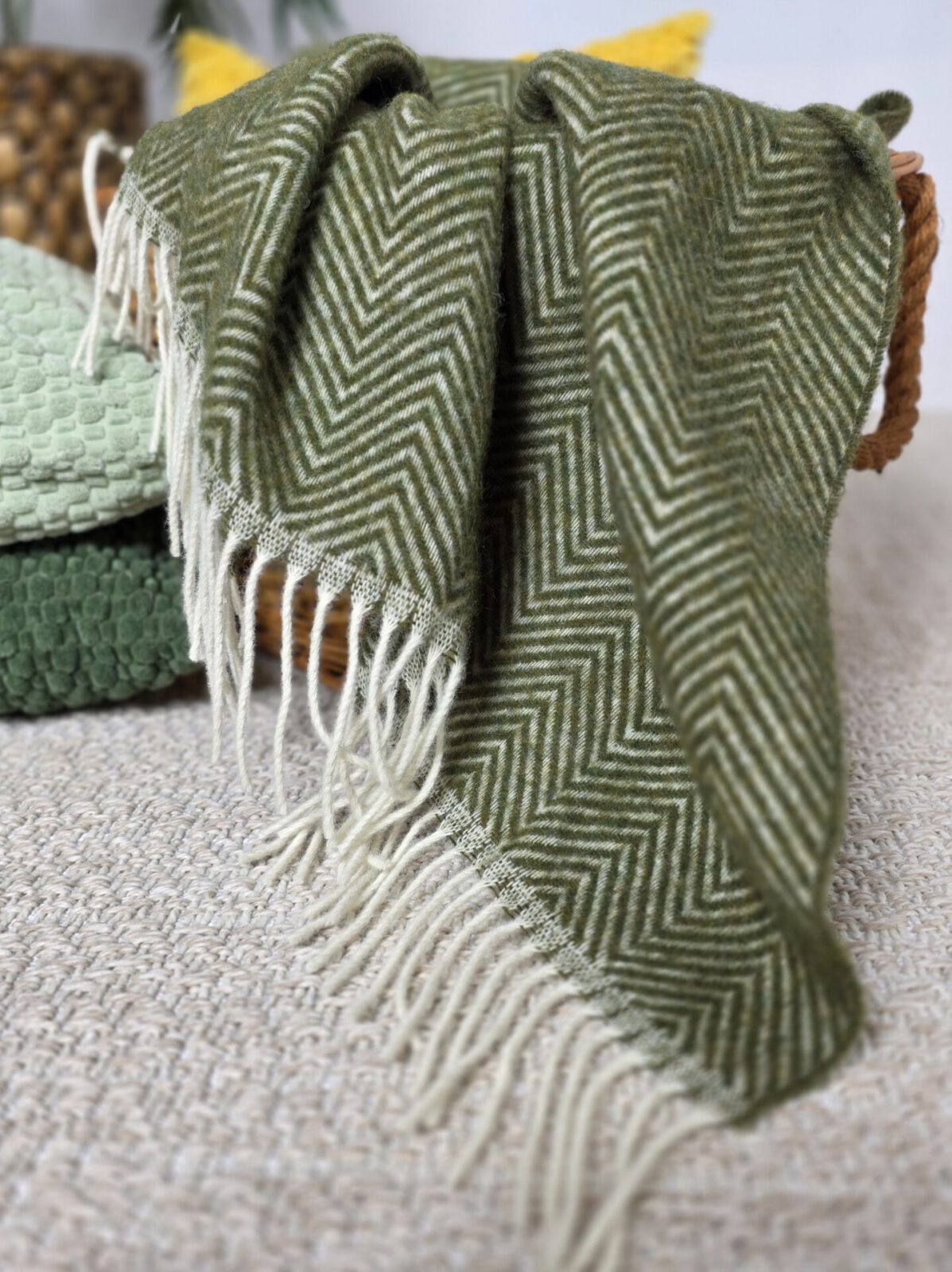 Wolldecken und Wollplaids