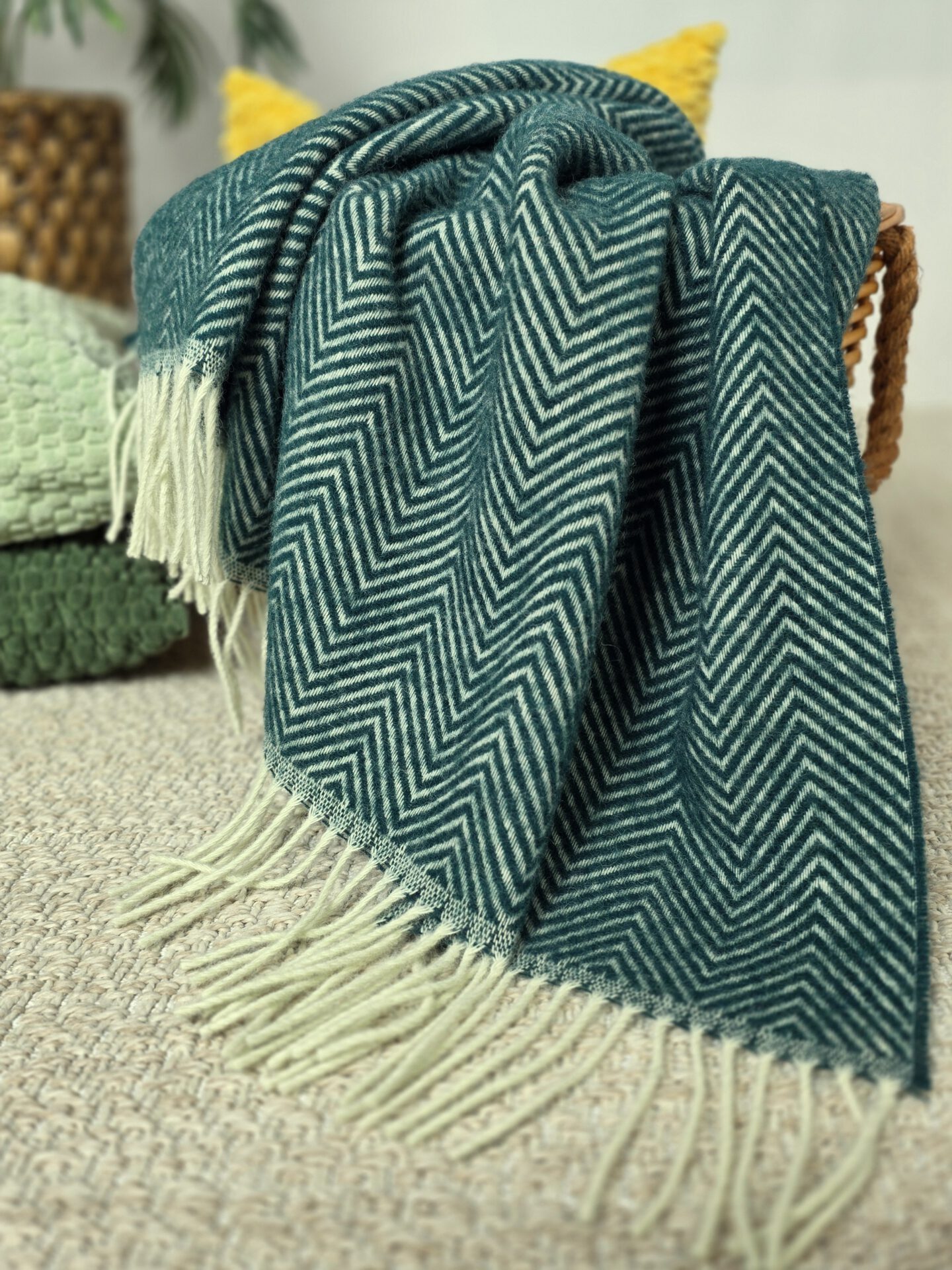 Wollplaid & Wolldecke "Tirol M" grün – Bild 5