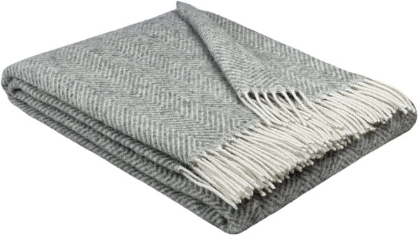 Wollplaid & Wolldecke "Tirol-M" grau