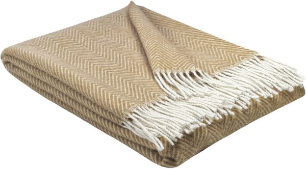 Wollplaid & Wolldecke "Tirol-M" beige