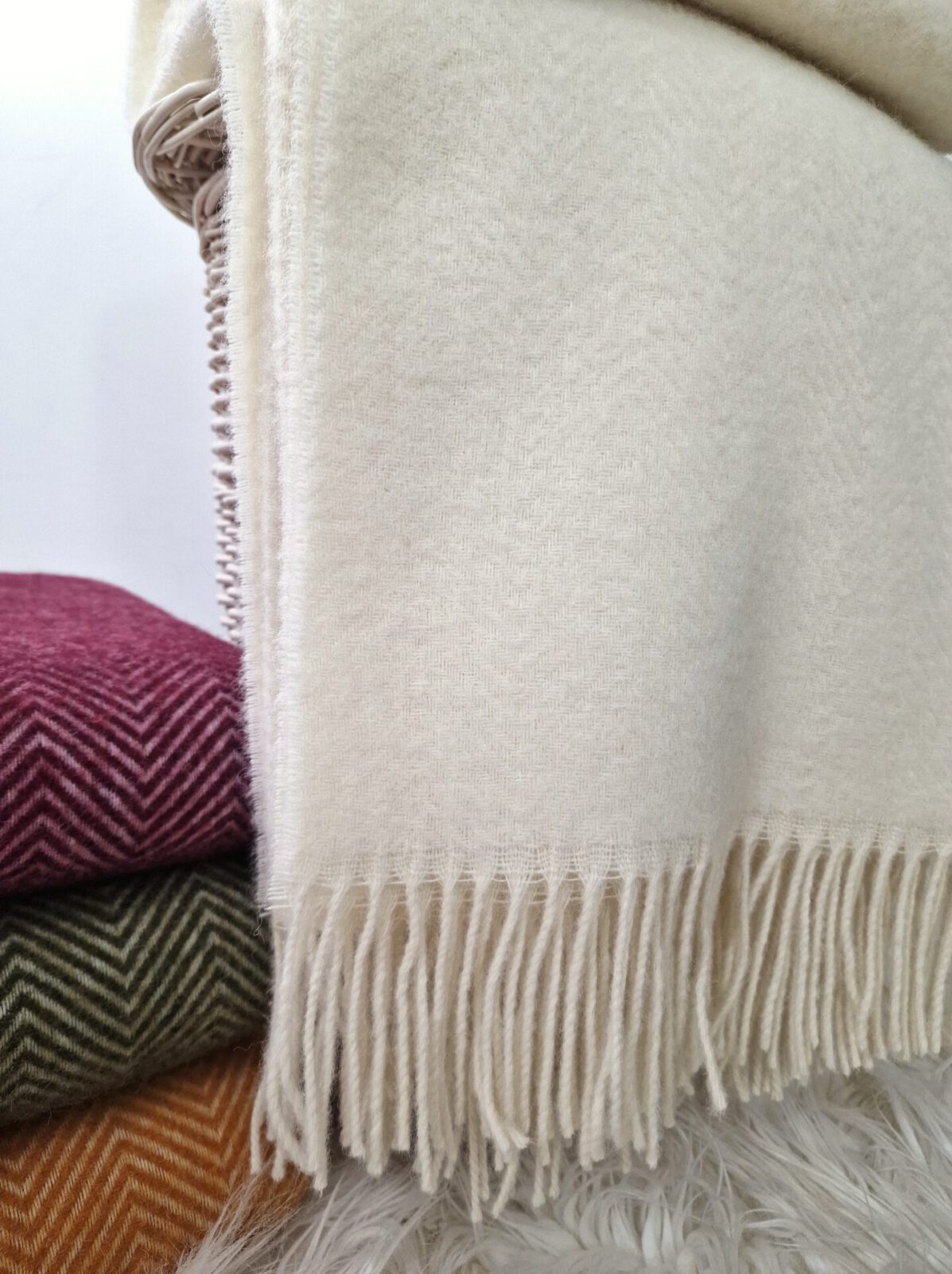 Wolldecken und Wollplaids