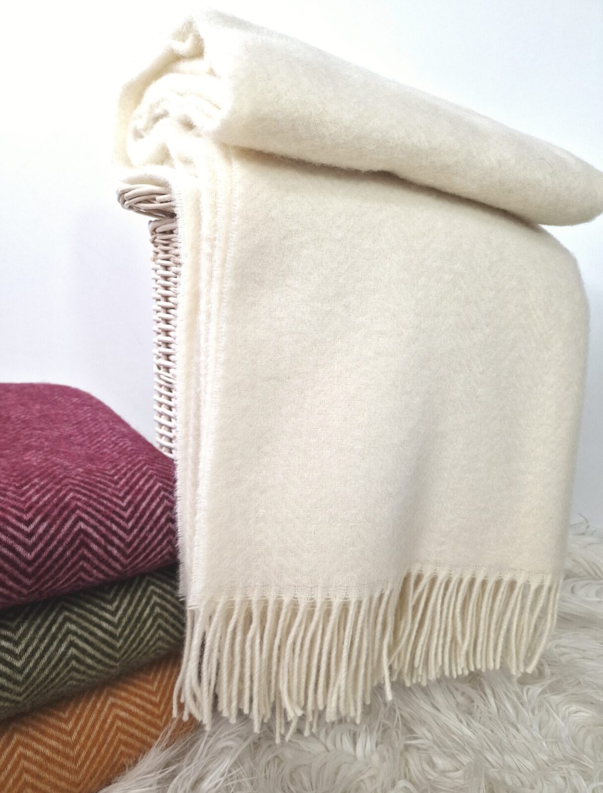 Wolldecken und Wollplaids