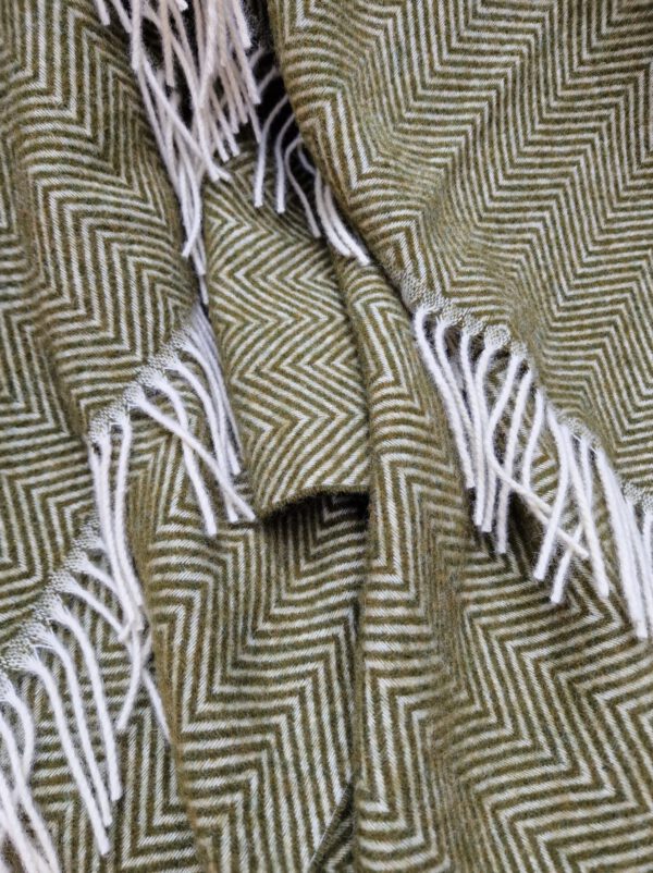 Wollplaid & Wolldecke "Tirol-M" olive – Bild 7