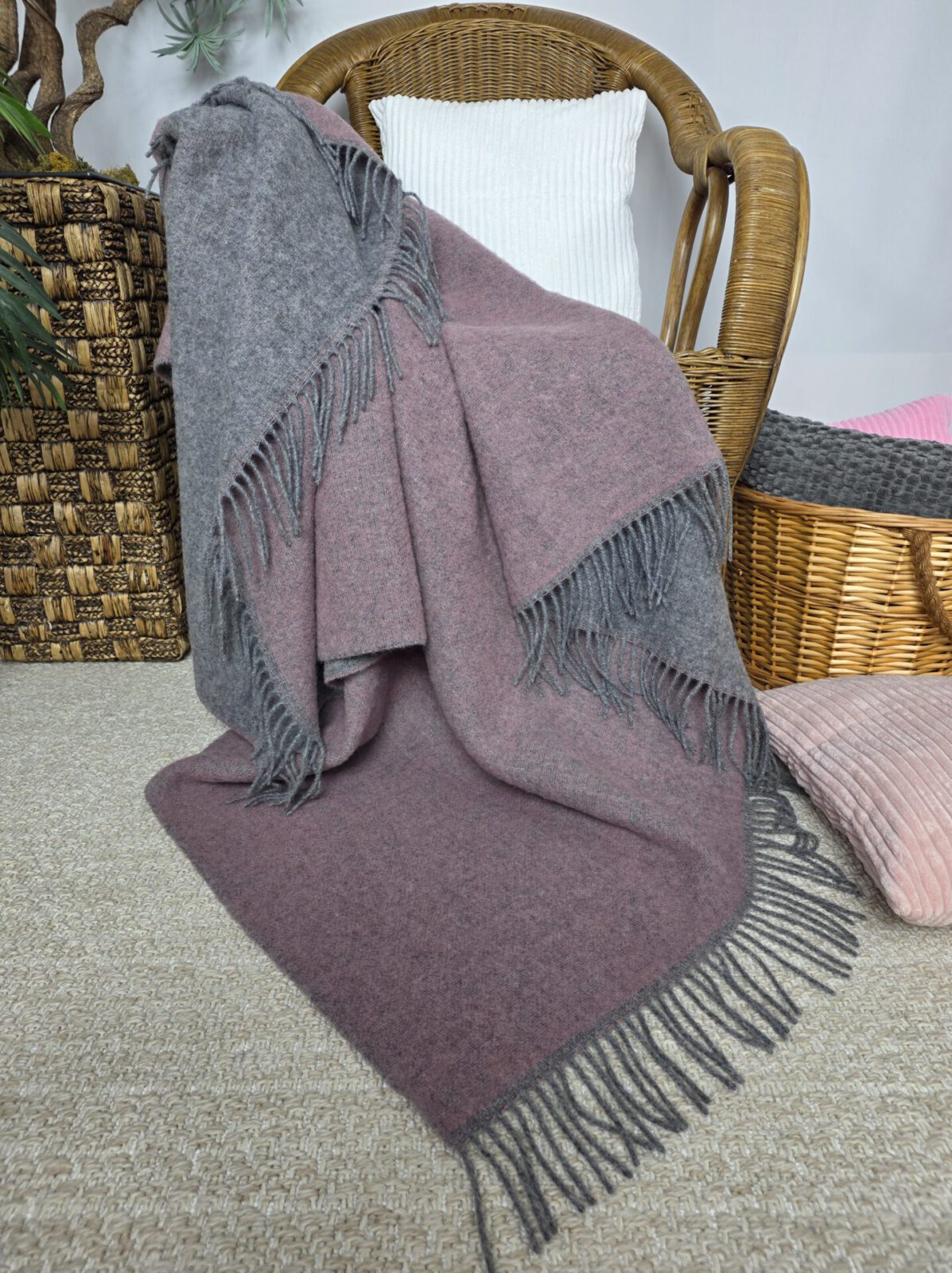 Wolldecken und Wollplaids
