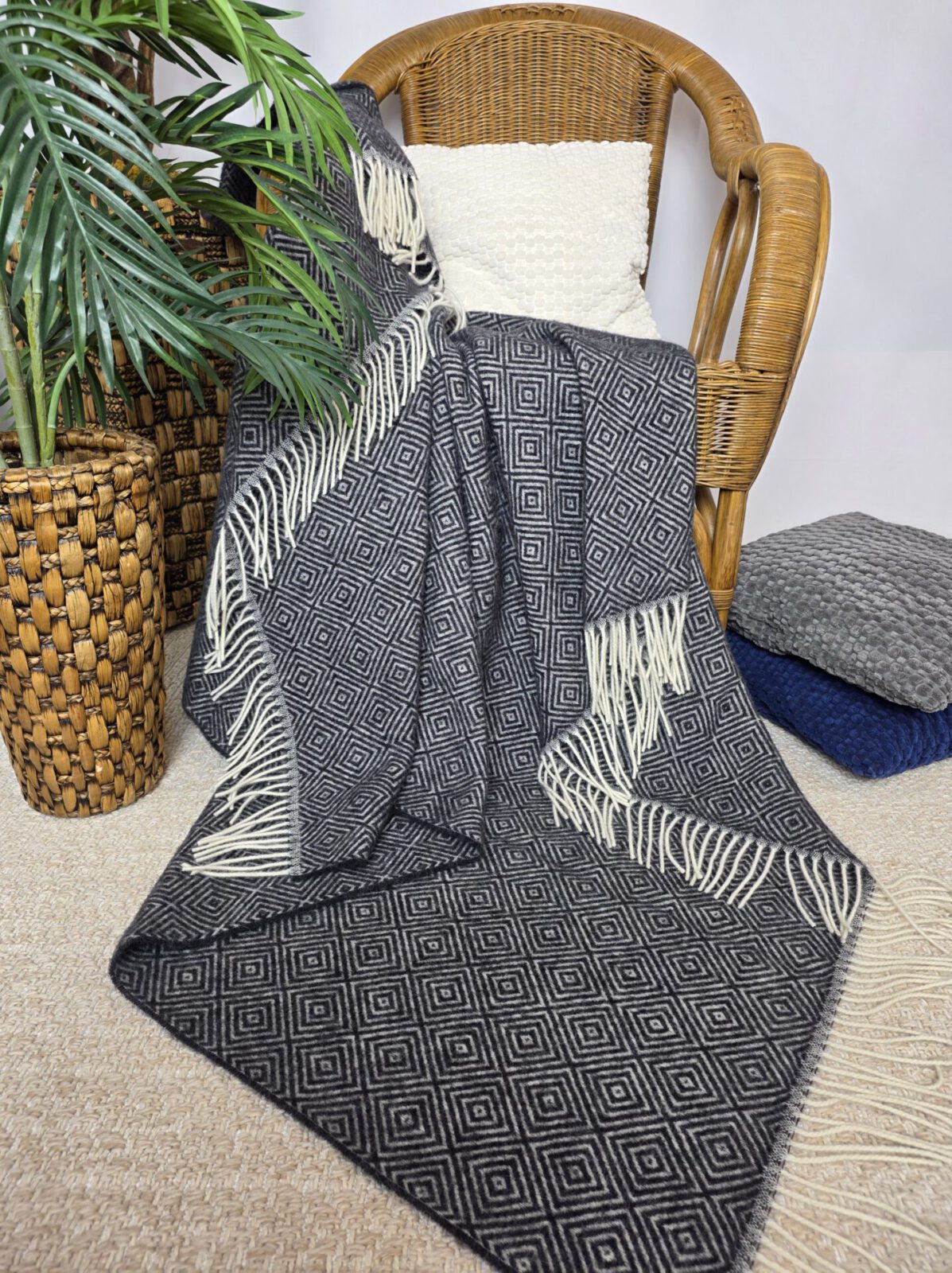 Wolldecken und Wollplaids