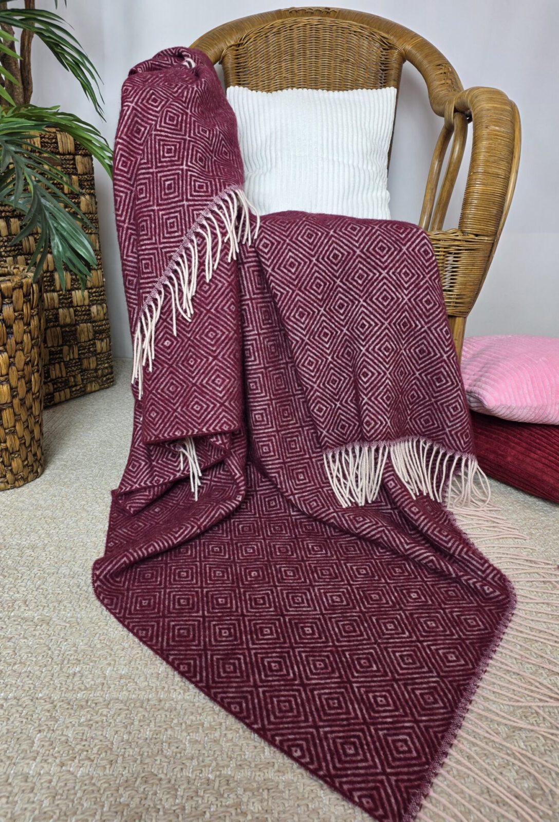 Wolldecken und Wollplaids