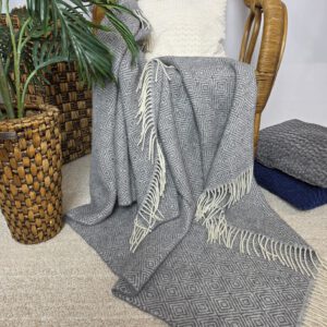 Alternative view of Wollplaid & Wolldecke "Tirol V" grau