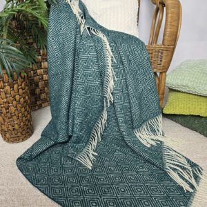 Alternative view of Wollplaid & Wolldecke "Tirol V" grün/smaragd