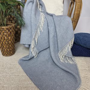 Alternative view of Wollplaid & Wolldecke "Tirol V" hellblau