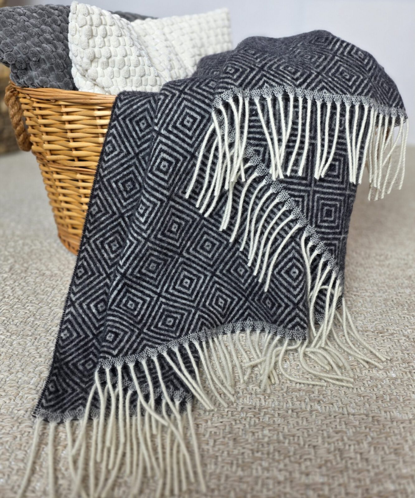 Wolldecken und Wollplaids