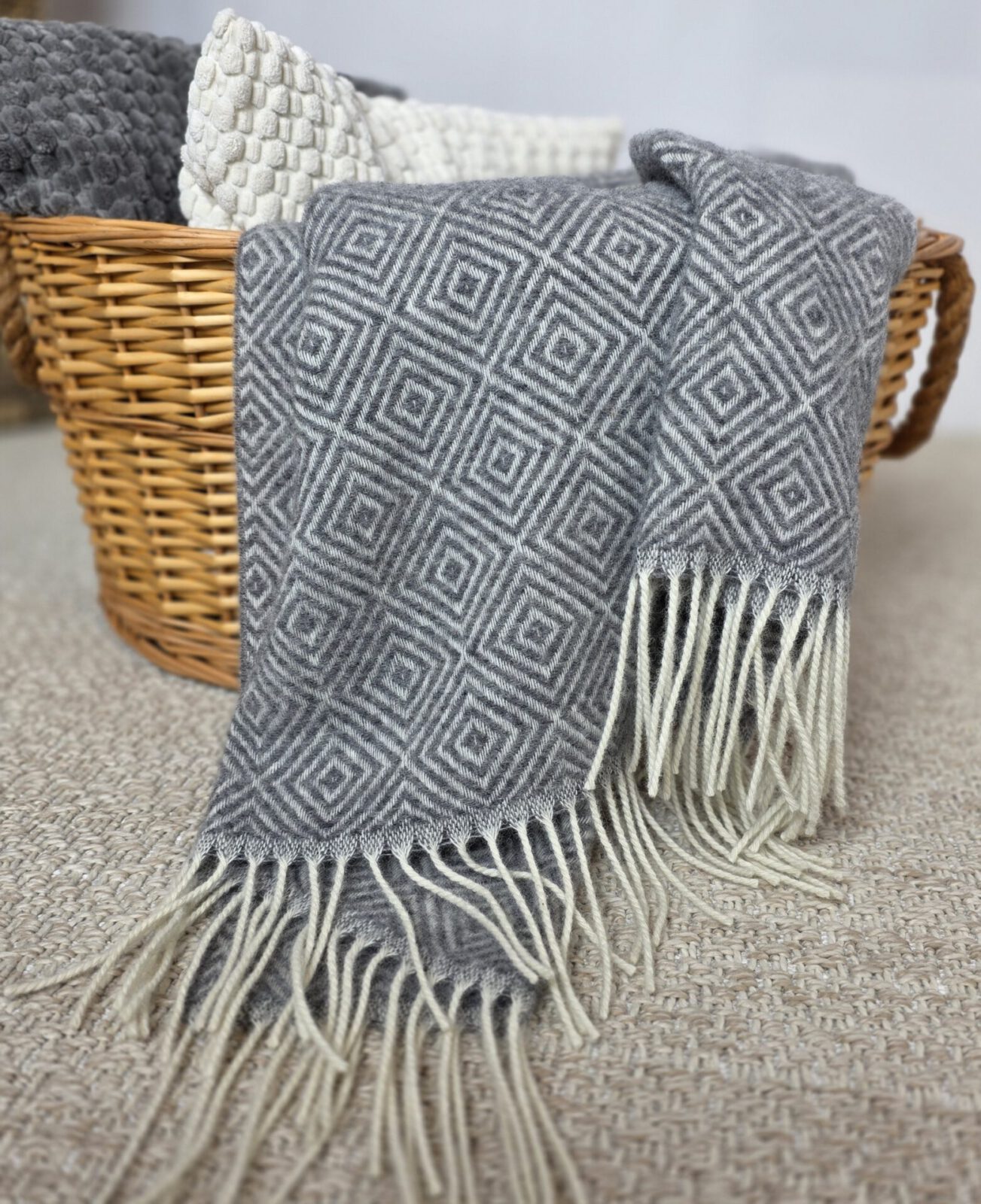 Wolldecken und Wollplaids