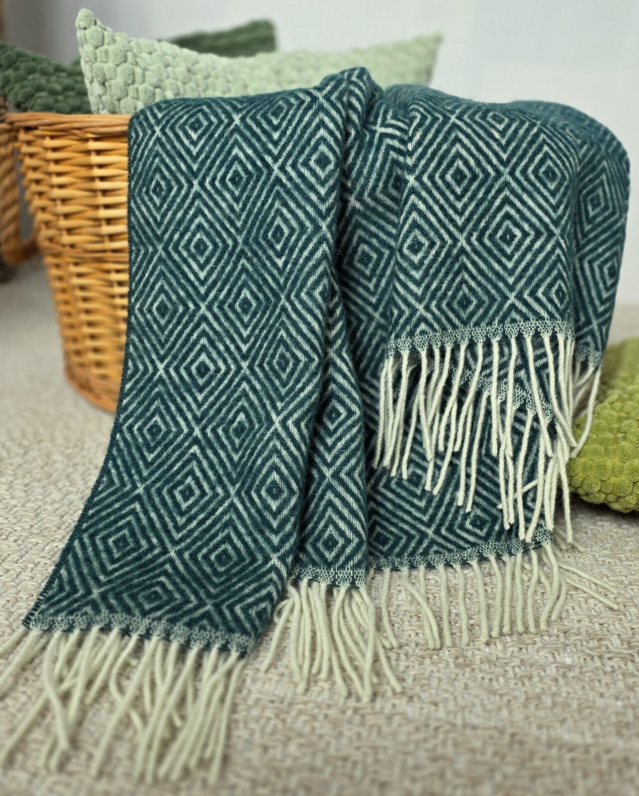 Wolldecken und Wollplaids